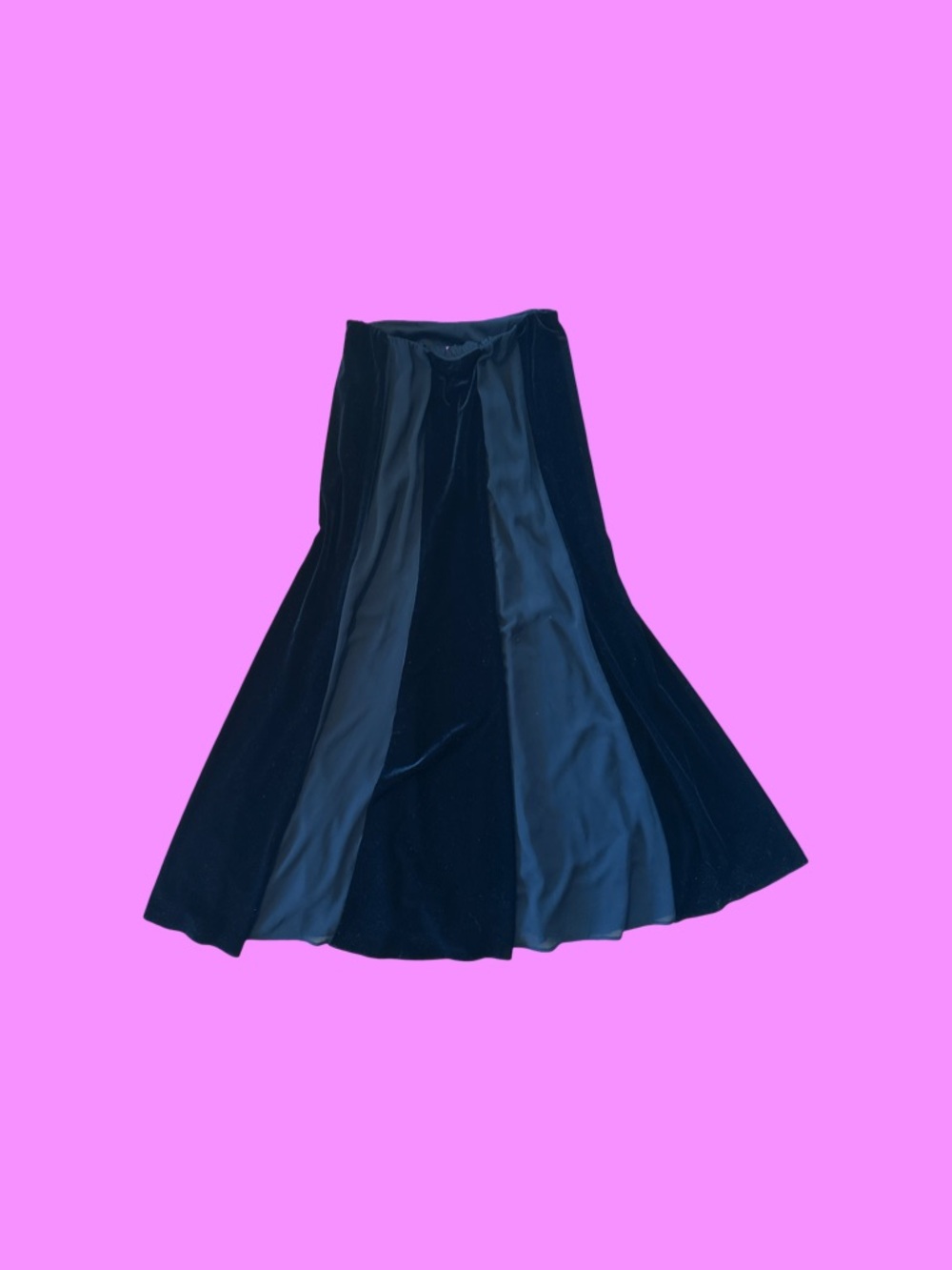 Alex Evenings Size 10 Black Velvet Maxi Skirt Pull On Stretch Formal Party !!